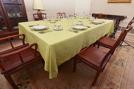 Festive tablecloth. Celery Green color 70x100